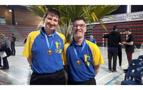 Championnat de France salle sport adapté : 2 médailles